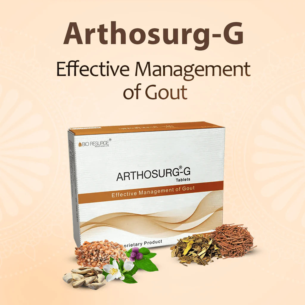 Bio Resurge Arthosurg-G Tablets for High Uric Acid and Gout Relief