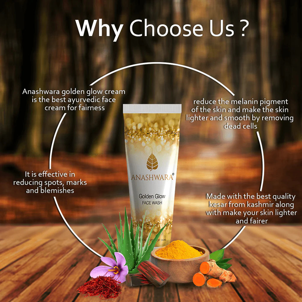 anashwara golden glow face wash
