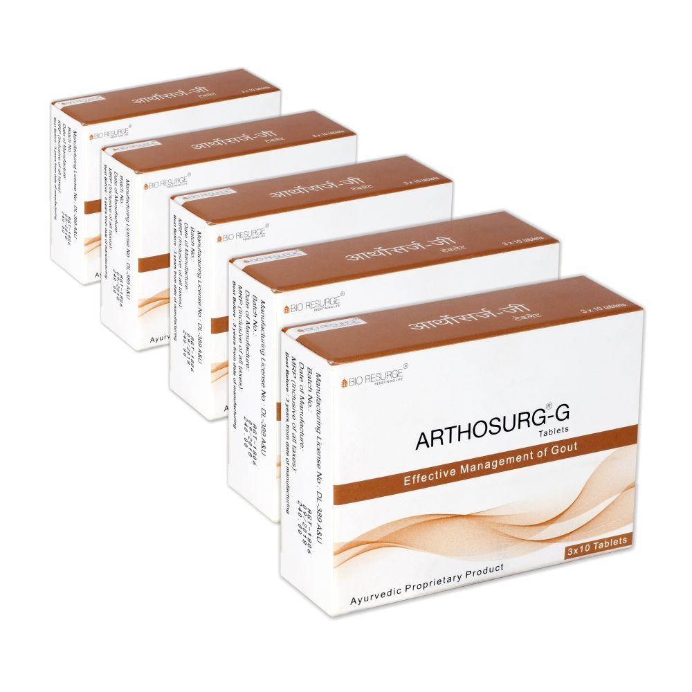 Bio Resurge Arthosurg-G Tablets for High Uric Acid and Gout Relief