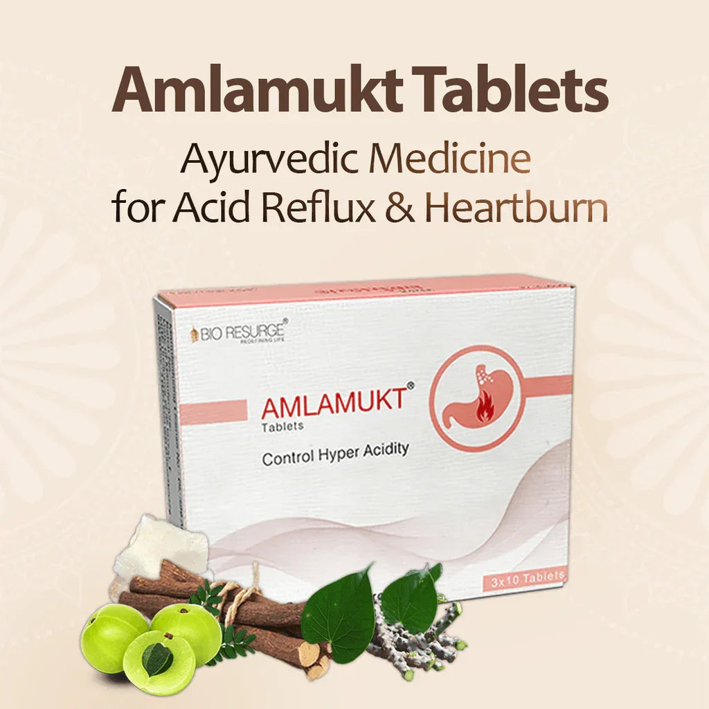 Amlamukt Tablets for Acid Reflux, Acidity & Heartburn Relief (30 Tablets) - biolives.shop