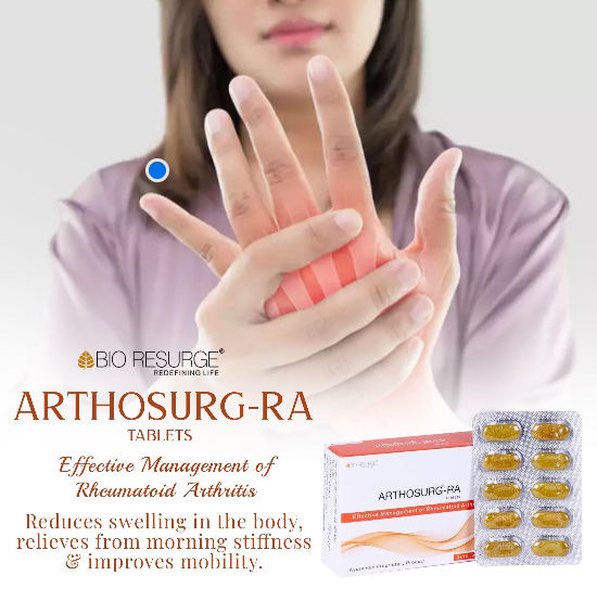Bio Resurge Arthosurge-RA Tablets for Rheumatoid Arthritis Joint Pain Relief