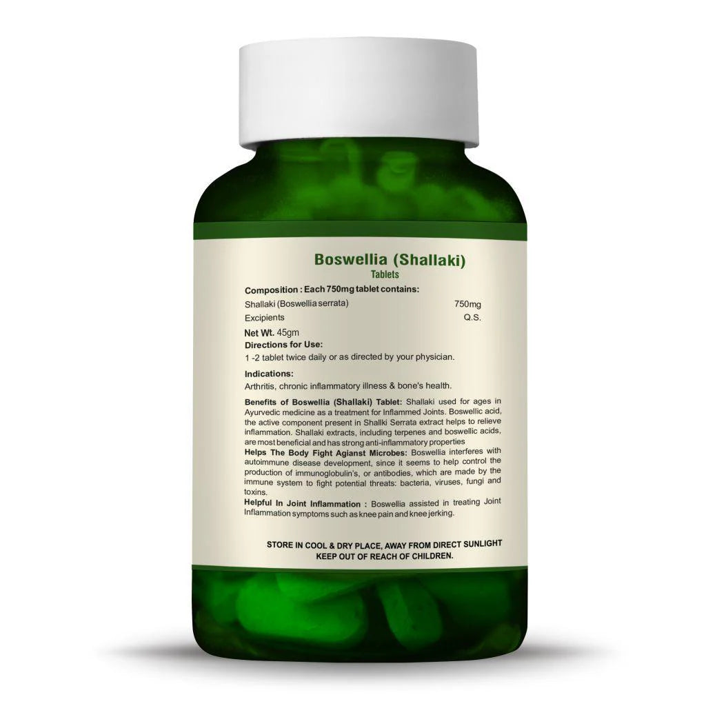 Bio Resurge Boswellia Shallaki Tablets for Arthritis and Joint Pain Relief