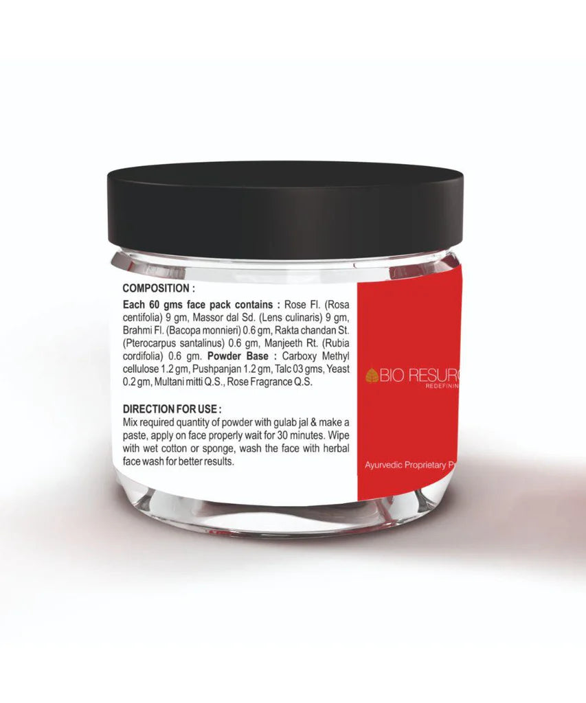 Anashwara Rose Face Pack to reduce melanin and pigmentation – 60gm