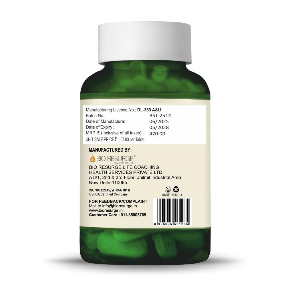 Bio Resurge Boswellia Shallaki Tablets for Arthritis and Joint Pain Relief